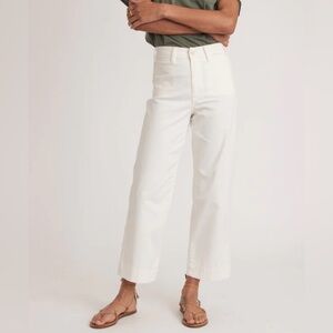 Marine Layer Bridget Slim Wide Leg Crop in White - Size 2
